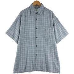 古着 キャルトップ CalTop チェック柄 半袖 レーヨン×ポリシャツ ボックスシャツ USA製 メンズXXL相当/eaa534776