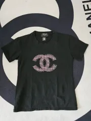 CHANEL ヴィンテージ【激レア⭐︎希少⭐︎美品】マイヨ素材CCマークTシャツ