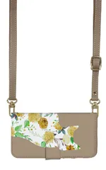 iPhone 16 ケース 手帳型 アイフォン16 スマホケース スマホショルダー レザー ストラップ 猫 ネコ ねこ 花柄 お花 フラワー 人気 ピンク 調節可能 130cm  カラー02