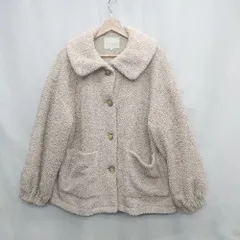 ◇ ⊇ ehka sopo エヘカ ソポ 長袖 ボアジャケット サイズF ピンク系 レディース E  【1503050014021】