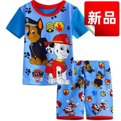 ✨新品✨PAWパトロール 子供用パジャマ 夏用半袖Tシャツ&ショートパンツセット チェイス&マーシャルデザイン 男の子 女の子 コットン素材 快適ルームウェア 90cm 95cm 100cm 110cm 120cm 130cm 通気性抜群 キャラクター 部屋着