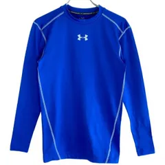 古着 メンズMD UNDER ARMOUR/アンダーアーマー インナーシャツ 長袖 スポーツ トレーニング ブルー/シルバー MCM1772 gl00048