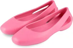 ａｄｚｕ ラバーパンプス EVA オフィスサンダル レディース フラットシューズ フラットパンプス オフィスシューズ 室内履き レインパンプス 軽量 ぺたんこ 雨の日(ピンク,  24.0 cm)