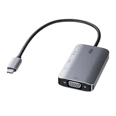 サンワサプライ(Sanwa Supply) USB Type C-HDMI/VGA変換アダプタ(4K/30Hz/PD対応) AD-ALCHV02 グレー