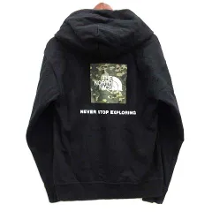 ザノースフェイス THE NORTH FACE バックスクエアロゴ プルオーバー パーカー NTJ62276Z ブラック 黒 150 子供服