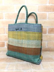 【中古】 agnes b. VOYAGE FEMME アニエスベー マダガスカルハンドバッグ マルチカラー  111432151