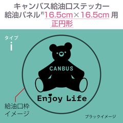 ダイハツキャンバス・給油口ステッカー i／給油パネル16.5cm×16.5cm〈正円形用〉
