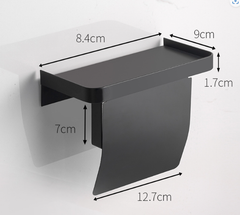 【Z859アウトレット】トイレットペーパーホルダー 棚付き 収納ラック 壁掛け ステンレス おしゃれ 防水 防錆 スマホ置き付き トイレ収納 棚付きペーパーホルダー 取り付け簡単 多機能 小物置き 棚 一体型