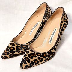 manolo blahnik マノロブラニク 37 ヒール パンプス レオパード 豹柄のサムネイル