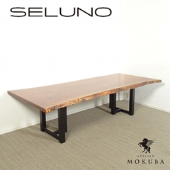 ◾︎SELUNO◾︎ 【展示美品】ATELIER MOKUBA アトリエ木馬  関家具取扱い / 一枚板 ダイニングテーブル 80万 v529