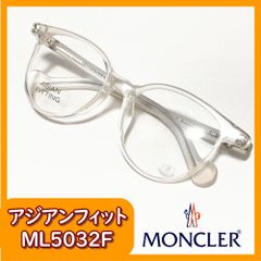 新品未使用　モンクレール　MONCLER　めがね　メガネ　眼鏡　フレーム　アイウェア　ML5032F　クリア　透明　ウェリントン　ボストン　ユニセックス　男女兼用　アジアンフィット　高級ブランド