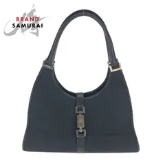 美品 GUCCI グッチ ジャッキー ブラック 黒 シルバー金具 GGキャンバス 002 1067 ホーボー ワンショルダーバッグ 肩掛け レディース 500306【中古】