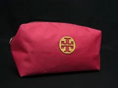 TORY BURCH トリーバーチ ナイロン メイクポーチ 化粧ポーチ マルチポーチ マルチケース 小物入れ マゼンタピンク系 DI2519