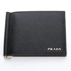 【11/27まで値下げ☆】PRADA 黒 レザー マネークリップ【箱付き】 11/27まで値下げ☆】PRADA 黒 レザー マネークリップ【箱付き】