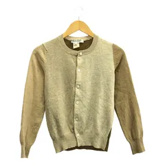 COMME des GARCONS COMME des GARCONS / コムコム | ウール 切替 クルーネック ニット カーディガン | S | ベージュ / ブラウン | レディース