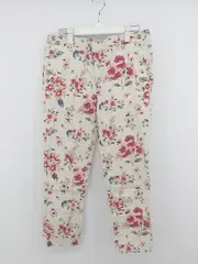 ◇ GLOBAL WORK グローバルワーク 花柄 クロップド パンツ サイズL ベージュ レディース P  【1212230007851】のサムネイル