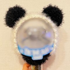 カラット棒ペンライトカバー　light stick ふわふわ　SEVENTEEN パンダ　ミンハオ　ジュン　編み物