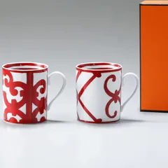 新品 エルメス ガダルキヴィール レッド 011835P0 マグカップ ペア 300ml