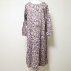 リバティタナローンハンドメイド長袖ワンピース　ソープ リバティタナローンハンドメイド長袖ワンピース ソープ - メルカリ