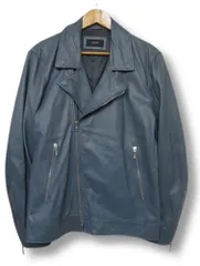 ☆【極美品】インヘリット INHERIT ラム レザー ソフトレザー ライダースジャケット メンズ Lサイズ ■管理番号L28291AWS25-241117-1K（1350）