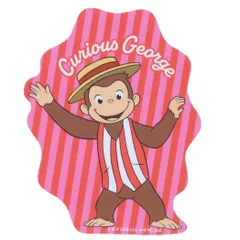 【メール便】おさるのジョージ ダイカットシール キャラクターステッカー ストライプ スモールプラネット ダイカットビニールステッカー デコシール 耐水性 絵本キャラクター グッズ 