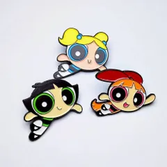 再入荷！送料無料！ ★ピンズ PINS★ピンバッジ 【 The Powerpuff Girls ( パワーパフガールズ ) 】バブルス・ブロッサム・バターカップ〚アメリカン雑貨 アメトイ〛