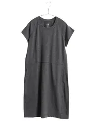 【お得なクーポン配布中!】 ノースフェイス 半袖 Tシャツ ワンピース レディース М 古着 ストレッチ ひざ丈 ゆったり ルームウェア シンプル 無地 チャコール グレー