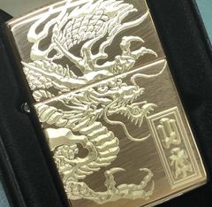 zippo ジッポ アーマーボディ 金 鳳凰ジッポー・オリジナル彫刻・名前