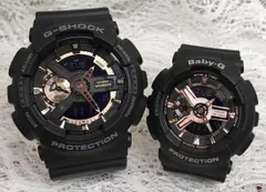 ペアウオッチgショック 恋人達のGショック G-SHOCK BABY-G カシオ 2本セット Gショック GA-110RG-1AJF BA-110RG-1AJF ラッピング無料 メッセージカード手書き