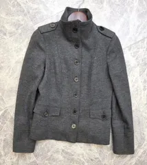 BURBERRY （バーバリー） スタンドカラー ハーフ コート ウール レディース グレー B1E03-248-07  のサムネイル