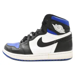 NIKE (ナイキ) AIR JORDAN1 RETRO HIGH OG ROYAL TOE 555088-041 エアジョーダン1 ハイ ロイヤルトゥ ハイカットスニーカー US9/27cm ホワイト/ブラック/ブルーのサムネイル