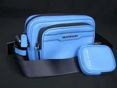 ■新品■未使用■ MICHAEL KORS マイケルコース レザー クロスボディ ショルダーバッグ ポシェット ブルー系 BL4537