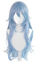 【人気商品】コスプレウィッグ ネット付き EVA 綾波レイ あやなみレイ ブルー 耐熱 ウィッグ かつら wig (C（ロング）)