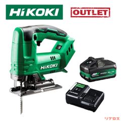未使用 HiKOKI ハイコーキ 18V コードレス ジグソー 新型バッテリー 充電器 ケース付 CJ18DA(XPZ) 充電式 電動のこぎり 日立 電動工具 木材 木工 切断 窓抜き