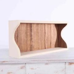 ワイヤーバスケット3段シェルフ【handmade】無塗装キャスター付