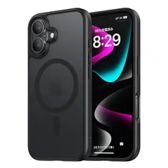 NIMASO iPhone 16 Plus 用 ケース MagSafe対応 スマホケース マグセーフ対応 カバー 滑り止め マット仕上げ いPhone 16 Plus 対応 全面保護 耐衝撃 米軍MIL規格取得 ワイヤレス充電 ストラップホール付き 携帯ス