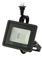 【10W 投光器 1.8ｍケーブル IP66】 昼光色 1200LM 6500K 100w相当 1.8コード IP66防水 120°広角100V/200V 85-265V対応 ワークライト 工事用 ledライト 防塵機能 野外灯 作業灯 集魚灯 看板灯 駐車場