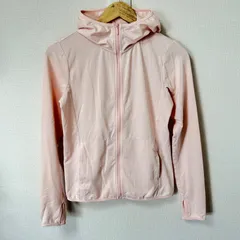 (^w^)b UNIQLO ユニクロ エアリズムUVカット メッシュパーカー フーディ 薄手 シンプル 羽織り ベーシック 定番 アウトドア デイリー タウンユース 冷房対策 日焼け対策 ライトピンク レディース サイズS