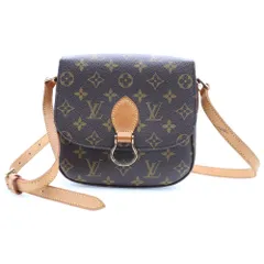 LOUIS VUITTON (ルイヴィトン) モノグラム ミニサンクルー ショルダーバッグ ショルダーポシェット ミニバッグ ブラウン ゴールド金具 レザー×PVC M51244
