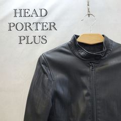 HEAD PORTER PLUS ヘッドポータープラス シープスキンレザージャケット サイズ不明 ブラック レディース