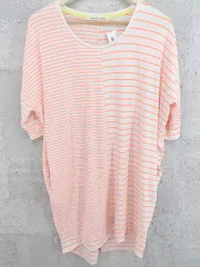 ◇ green label relaxing グリーンレーベル UNITED ARROWS ボーダー 七分袖 チュニック オレンジ ベージュ *  【1002799370110】