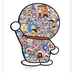 Takashi Murakami Doraemon Fujiko F. Fujio and Doraemon in a flower field ED300 zingaro kaikaikiki Kaikai Kiki print silkscreen art unopened