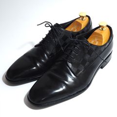ルイヴィトン Louis Vuitton イタリア製 ダミエ柄 レザー シューズ 27〜27.5㎝相当 ブラック メンズ 正規品 5-ZC002
