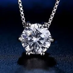 大粒 キュービックジルコニア ネックレス レディース チェーン シンプル ギフト