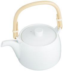 白山陶器 ティー土瓶(580ml) 白 (約)φ11.5×8.5cm 580ml 白磁 波佐見焼 日本製