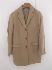 ◇ UNIQLO ユニクロ ウール混 カシミヤ混 長袖 チェスターコート サイズXL ベージュ系 レディース P  【1307040018903】