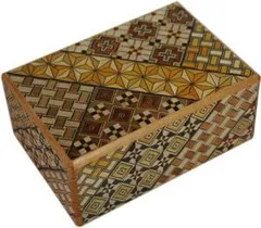 箱根寄木細工 4寸秘密箱 からくり箱 4回仕掛け 伝統工芸ギフト