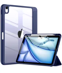 着脱簡単 対応iPad 対応iPad 落下保護 薄型軽量 耐衝撃 磁気充電 air air オートスリープ機能 マグネット内蔵 スタンド 第6世代 三つ折り 開閉式 PUレーザー ペンシル収納ホルダー付き カバー ケース ケース 11/10.9インチ 透明カバ