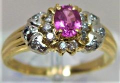 ☆K18 ルビー0.22ct＆ダイヤ デザインリング 10号☆ - メルカリ