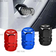 【在庫限り】MINI用 アルミ タイヤバルブキャップ 4個セット ミニクーパー JCW対応 エアバルブステムキャップ 防塵 ドレスアップ